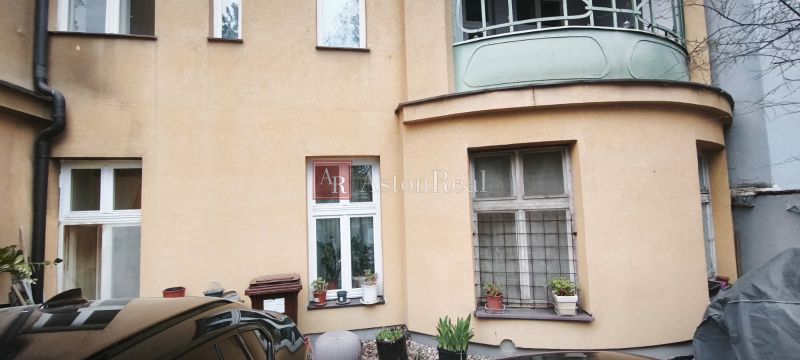 The facade of a historical building in a two-room apartment on Leškova Street, Bratislava - Historical Core.