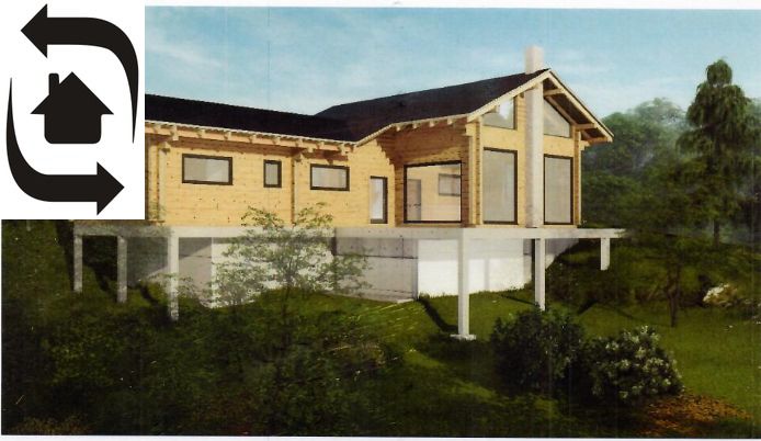 A wooden house on a plot in Bratislava - Záhorská Bystrica, Plánky, surrounded by nature.