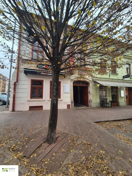 Commercial premises on Kováčska Street in Košice, Old Town, with autumn trees.