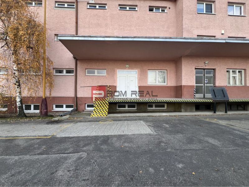 Building on Púchovská Street in Bratislava III with warehouses and halls.