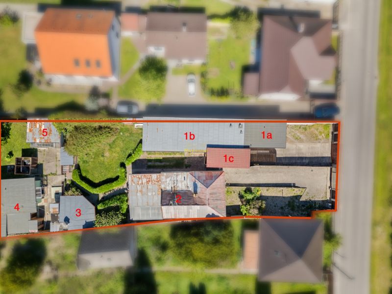 Aerial view of properties - housing in Bratislava - Podunajské Biskupice, Padlých hrdinov Street.