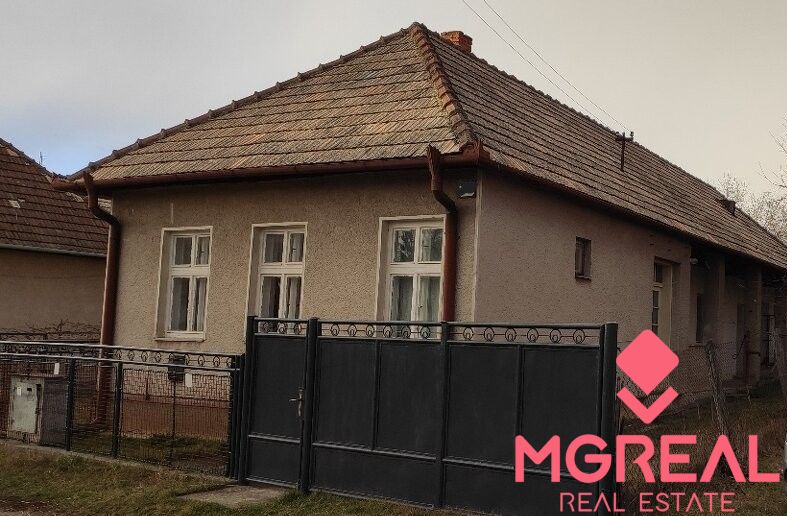 A family house in Nové Sady with a classic roof and a black gate.