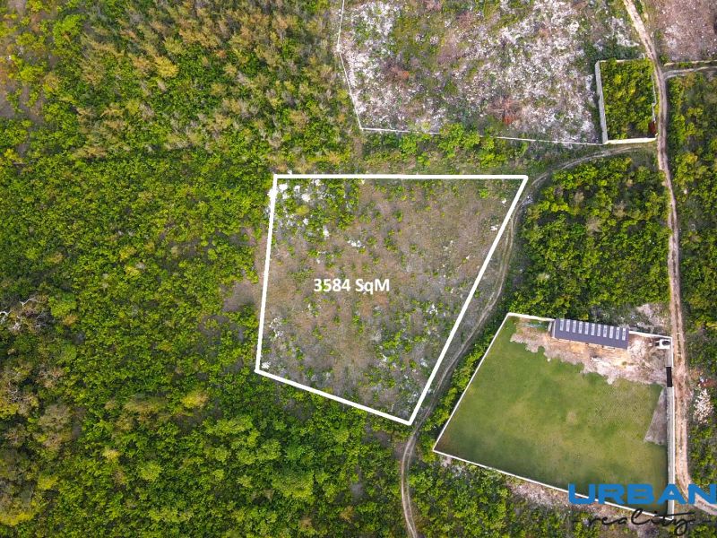 Aerial view of commercial land in Jambiani, Unguja South Region, measuring 3584 m².