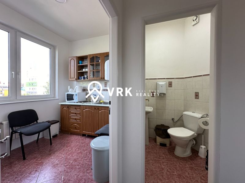 Kitchen and restroom in the offices on Južná trieda, Košice - Barca district.
