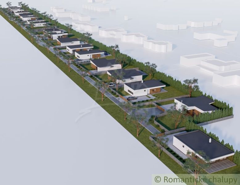 Nové Zámky: Row houses with wooden decor flooring in the section for Land - living.