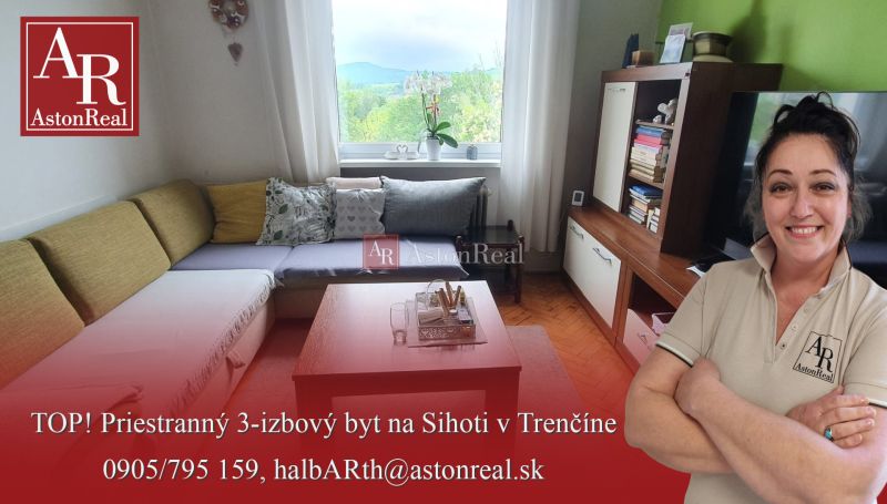 A comfortable living room with a wood-patterned floor in a 3-room apartment.