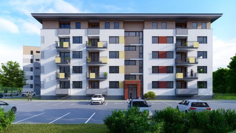 An apartment building in the city of Dunajská Streda offers 2-room apartments with private parking.