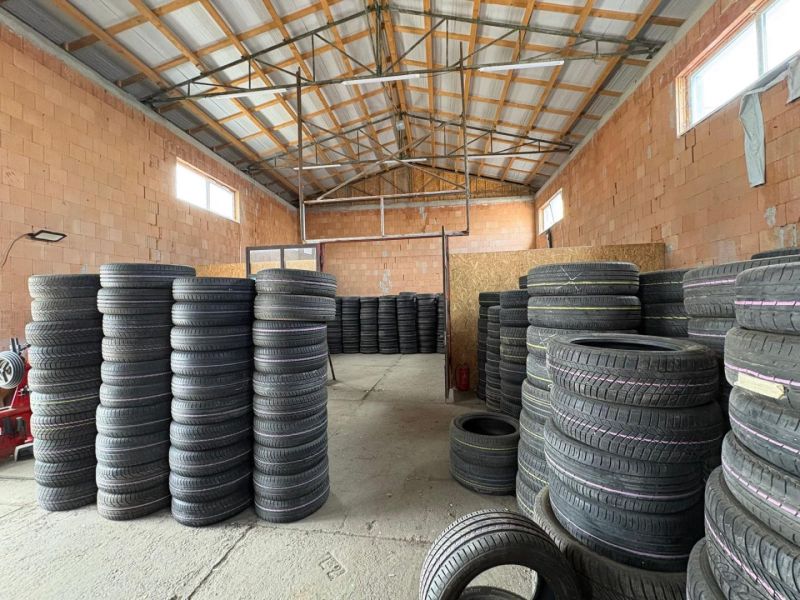 Warehouses and halls with tires stored on the floor in Orechová Potôň.