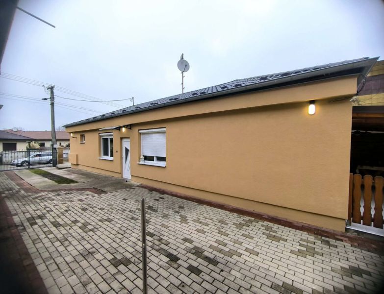 A family house in Ohrady with a gallery pavement, satellite, and simple facade design.