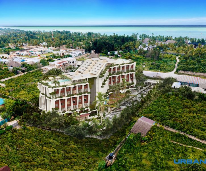 Apartment construction in Paje, Unguja South, surrounded by greenery and close to the coast.
