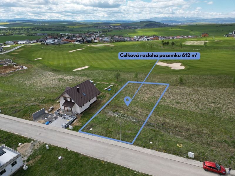 Plots - housing in Malý Slavkov with a view of the golf course, area 612 m².