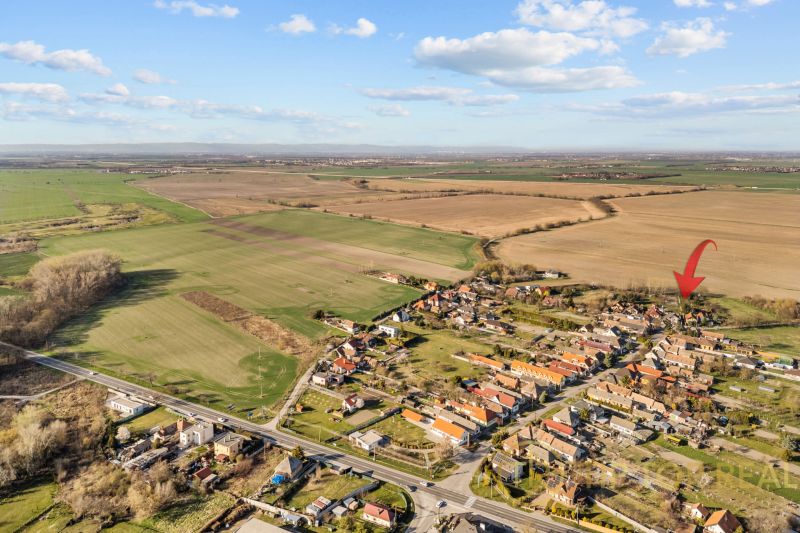 Pohľad zhora na pozemok
