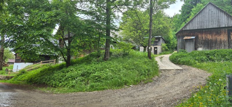 The greenery of the surrounding nature and wooden buildings in Terchová for Land - housing.