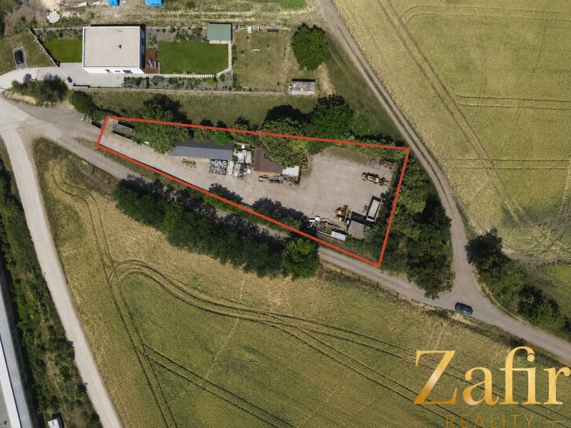 Plots - housing on Poľovnícka Street in Špačince, surrounded by nature and roads.