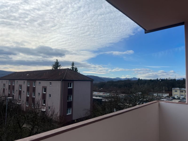 View from a 2-room apartment on Dukelských hrdinov, Žiar nad Hronom, Žiar nad Hronom District.