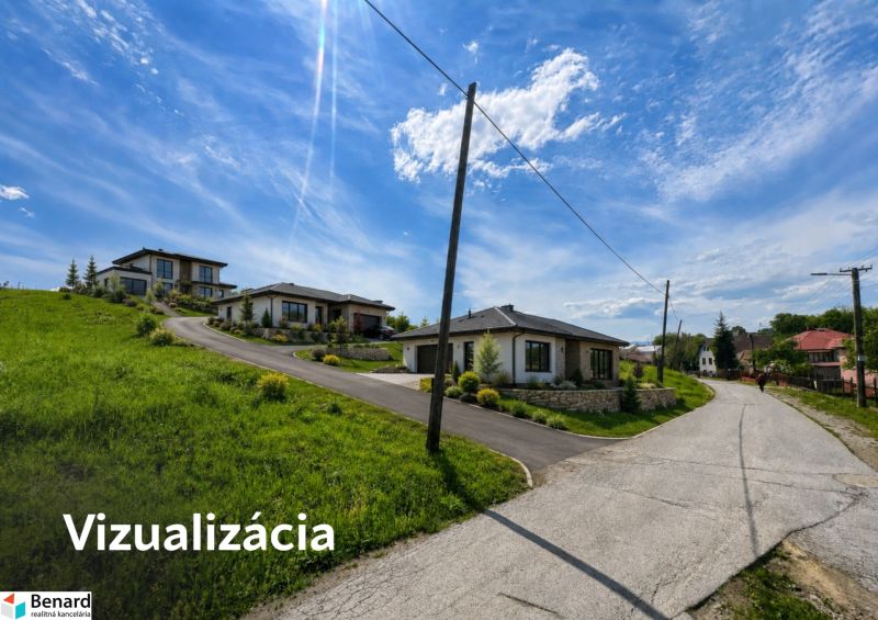 Visualization of residential plots in Fintice, set in a green environment.