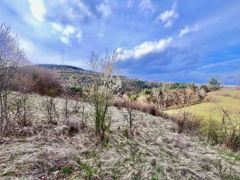 Hilly landscape with grass and shrubs around Banská Bystrica, suitable for living.