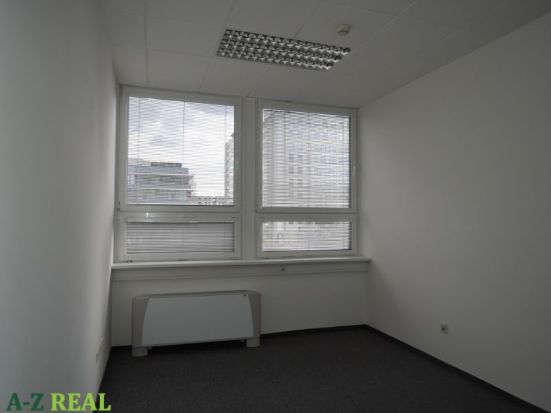 Empty offices with dark flooring and large windows in Ružinov on Plynárenská.