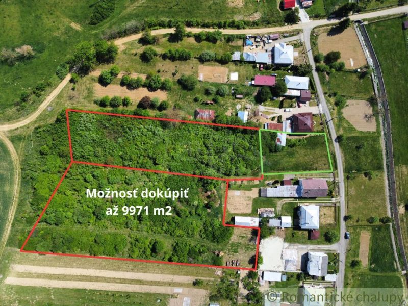 Aerial view of plots - housing in Karna with the possibility of purchasing a larger area.