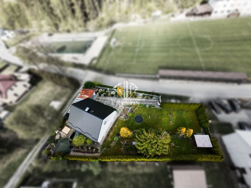 A family house in Makov with a spacious garden and a trampoline.