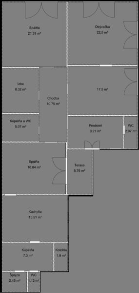 The floor plan of the family house shows the layout of the rooms, including the living room, kitchen, and bedrooms.