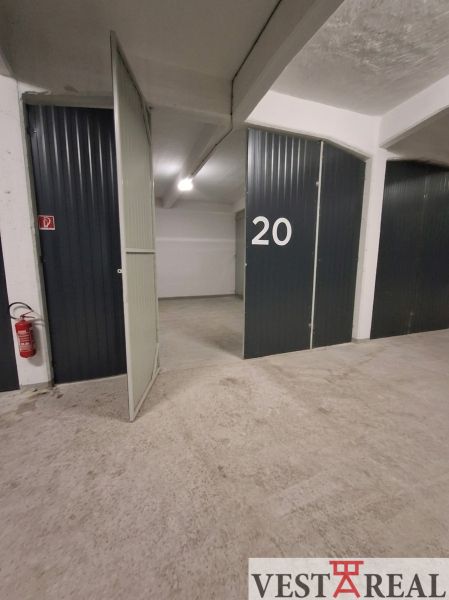 Open warehouse door with the number 20 on the floor with concrete decor in Warehouses and halls.
