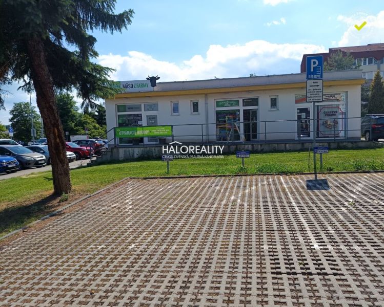 Commercial premises in Žiar nad Hronom with parking and natural surroundings.