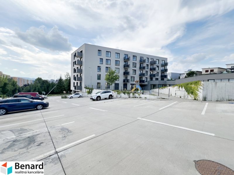 Parking lot in front of the apartment building on Sibírska Street in Prešov, suitable for 1-bedroom apartments.