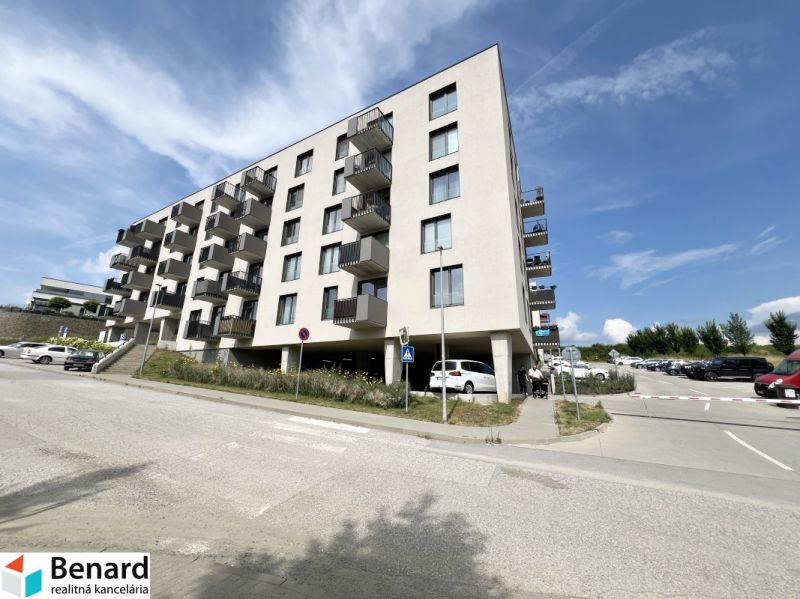Apartment building on Sibírska Street in Prešov, with parking for one-bedroom apartments.