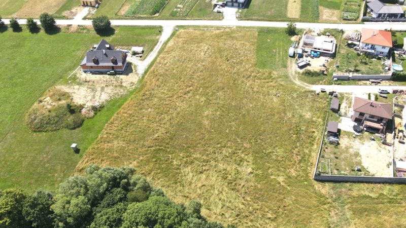 Aerial view of Plots - housing in the village of Vrbovce on Laski Street.