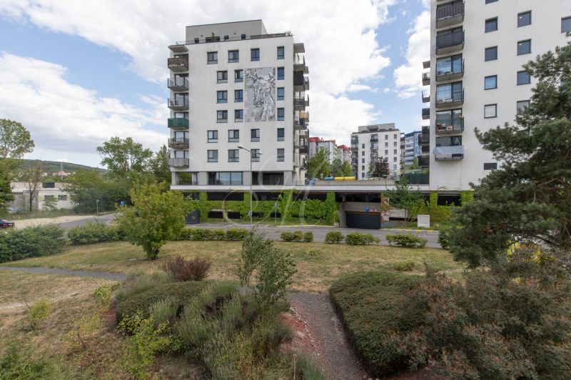 Building with greenery in Bratislava - Dúbravka on Pri Hrubej lúke Street.