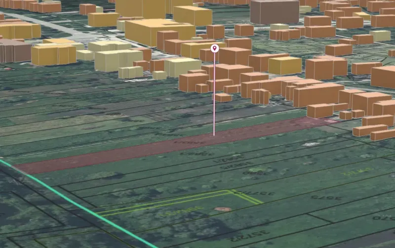 Orthophoto from Bátorove Kosihy depicting residential plots and buildings.