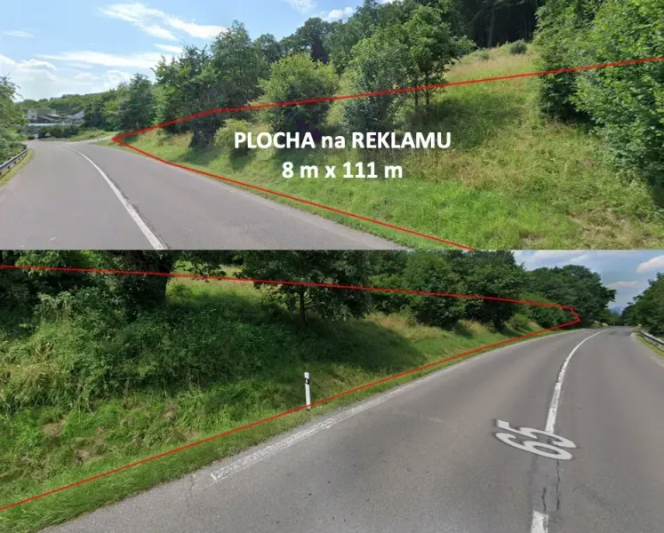 Billboard by the road in the Orovnica area for special properties.