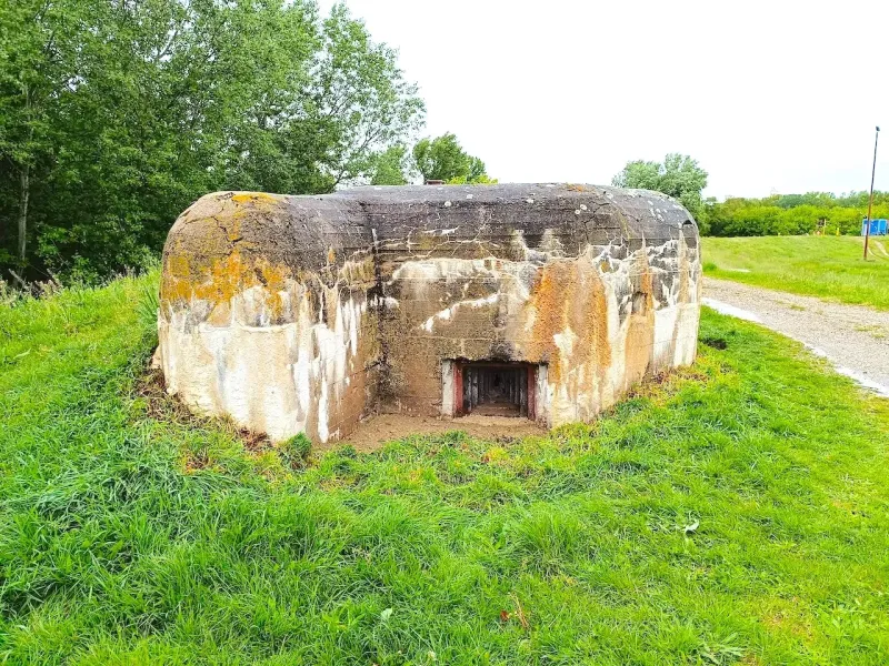 Unusual real estate in Malacky: An old military bunker surrounded by greenery in a natural environment.