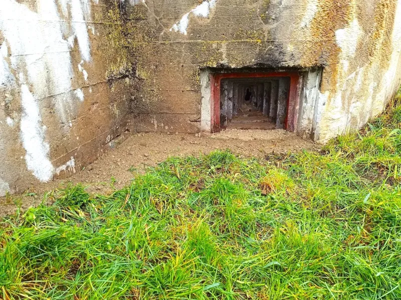 Concrete structure with grass in the exterior photo of a peculiar property in Malacky.