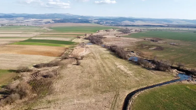 Agricultural and forest lands in Podhorany, with a rich landscape and breathtaking views of the hills.