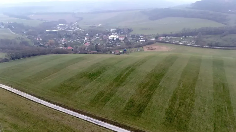 The landscape around Podkylava with meadows and a village panorama in the category of Unique Properties.