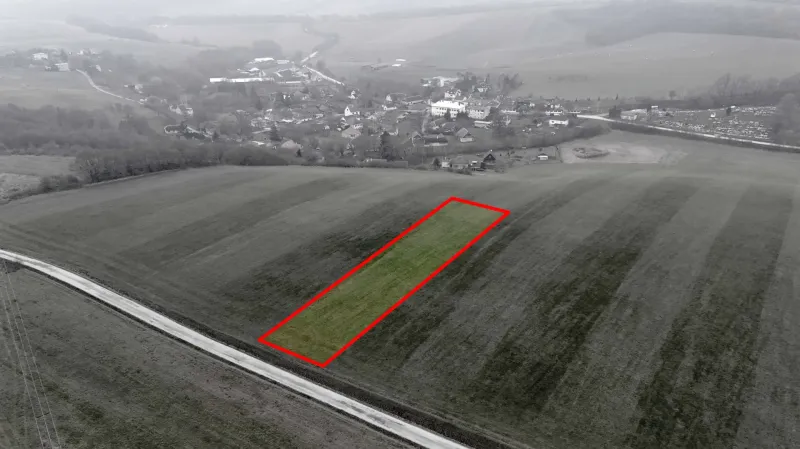 Aerial view of the land around the village of Podkylava, Unique properties.