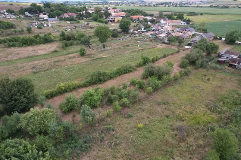 Rural residential plots in Rakytník, surrounded by greenery and picturesque countryside.