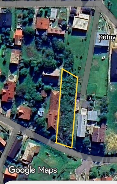 Aerial view of properties - housing on Štúrova Street in Nitrianske Rudno.