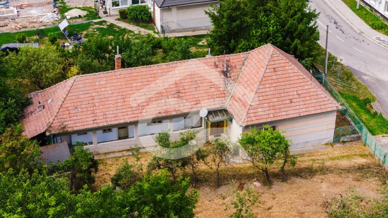 A family house in Kapince with a clay roof and a garden.
