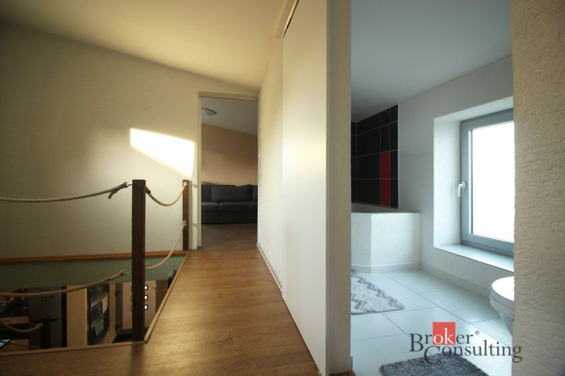 Wooden decor floor, bathroom, sofa in a family house, light from the window.