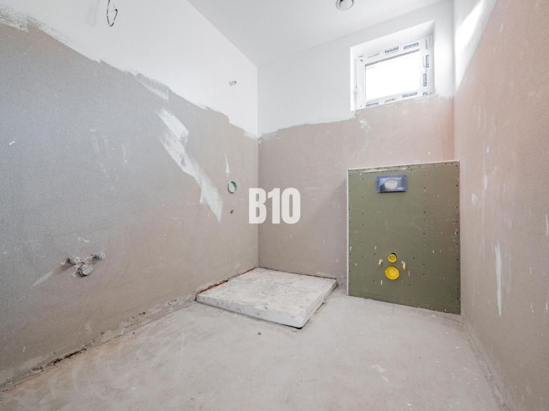 Bathroom under construction in a family house, ready for installation in Nitra.