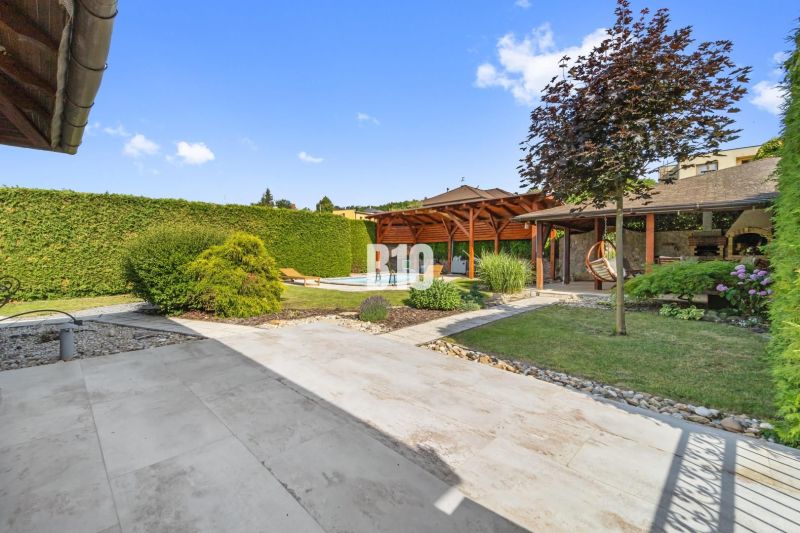 A family house in Nitra with a charming garden, gazebo, and outdoor pool.