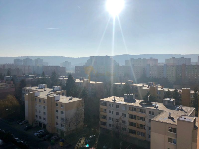 A sunny day over the apartment buildings on Drobného Street in Bratislava - Dúbravka.