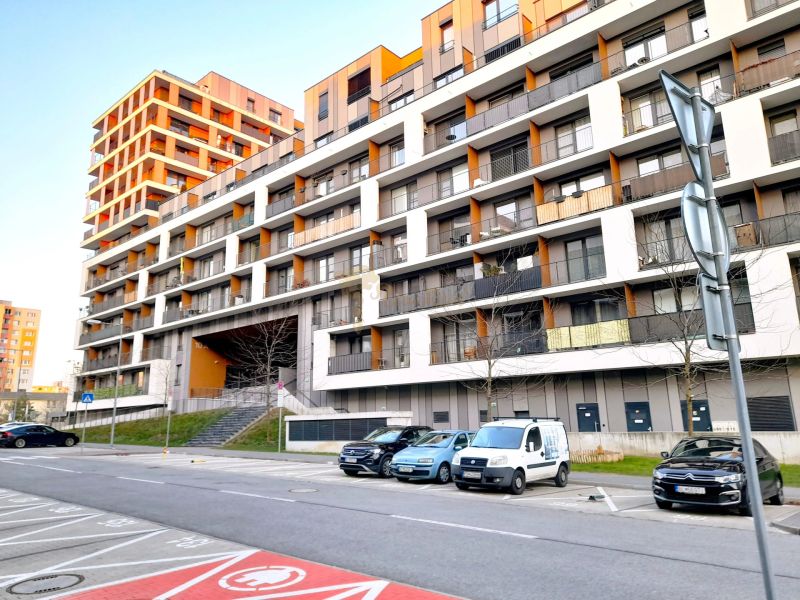 Residential complex on Zuzany Chalupovej Street in Bratislava – Petržalka, with a parking space.