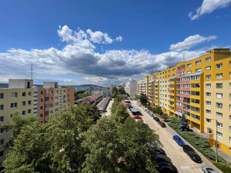 The housing estate on Hany Meličkovej in Bratislava - Karlova Ves with plenty of greenery.