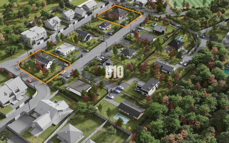 A view of a spacious residential district in Nitra, ideal for residential plots.