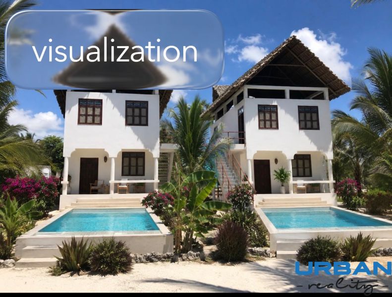 A family house in Pwani Mchangani with a pool and an exotic garden.