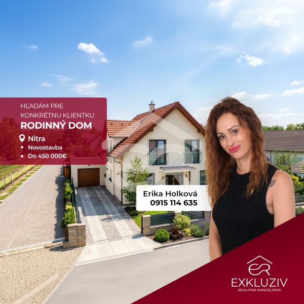 Family house on Hlavná Street in Nitra with a garage and garden.